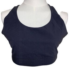 Outdoor Voices Sports Bra Crop Top Black Size L Built-In Bra Workout Activewear